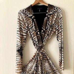 Super flattering Hale Bob wrap dress, size M